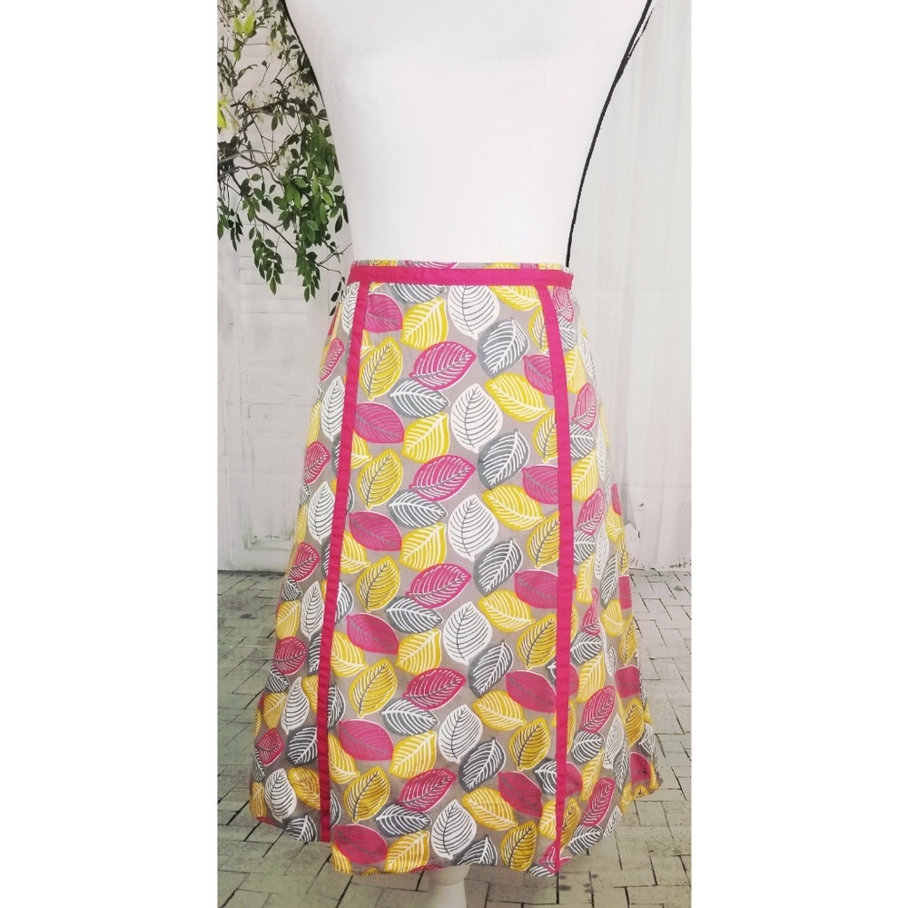 Boden pink gray a line midi skirt 6R lined